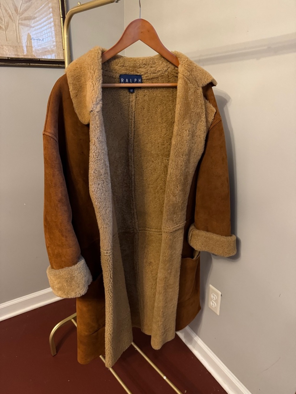 Ralph Lauren Tan Shearling Coat